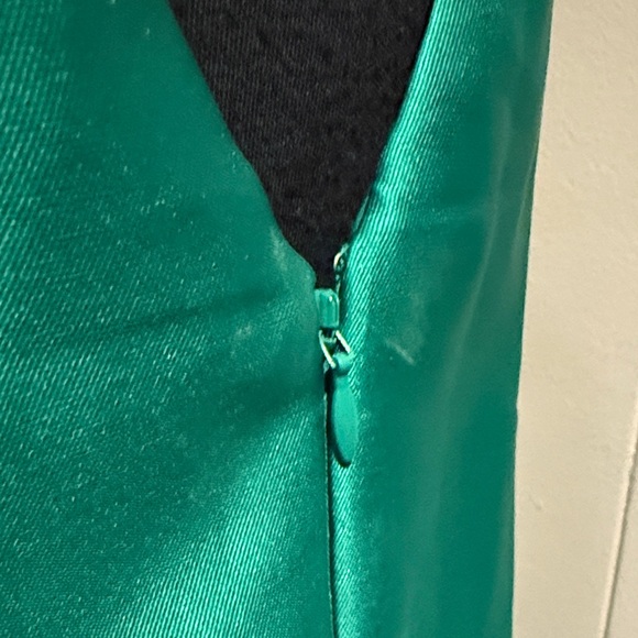 B36 Adrianna Papell Women’s Plus 16 Green Satin Sleeveless A-Line Maxi Dress - Picture 7 of 16